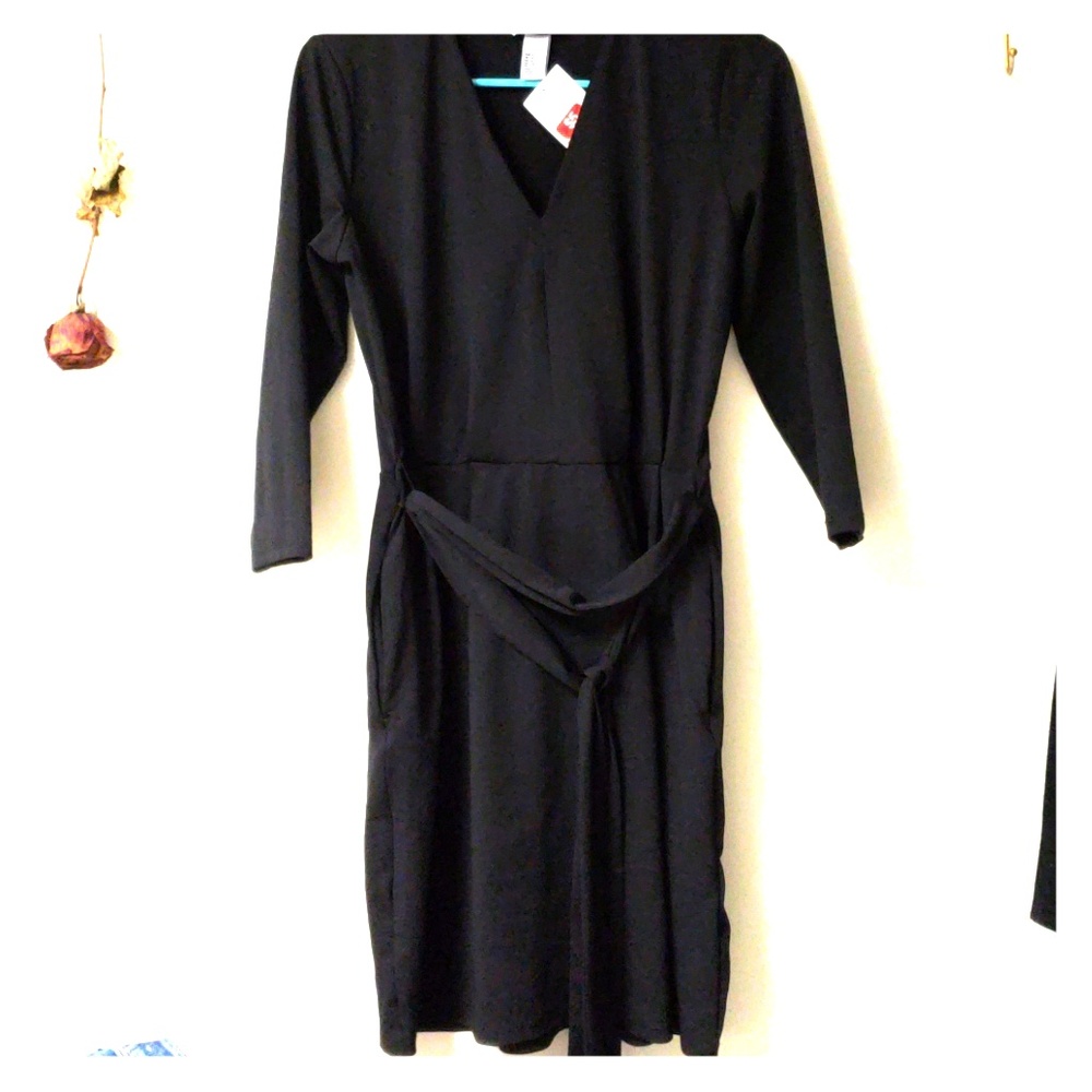 Black Tie Waist Dress